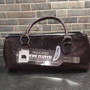 Primeware Isulated Wine Clutch - Wine Colored Textured Handbag